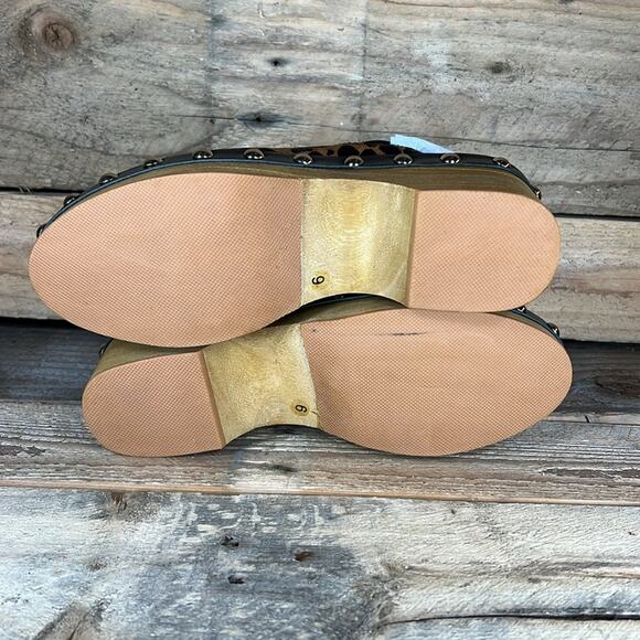 Kelsi Dagger Leopard Print Mules with Studded Accents - Picture 7 of 8